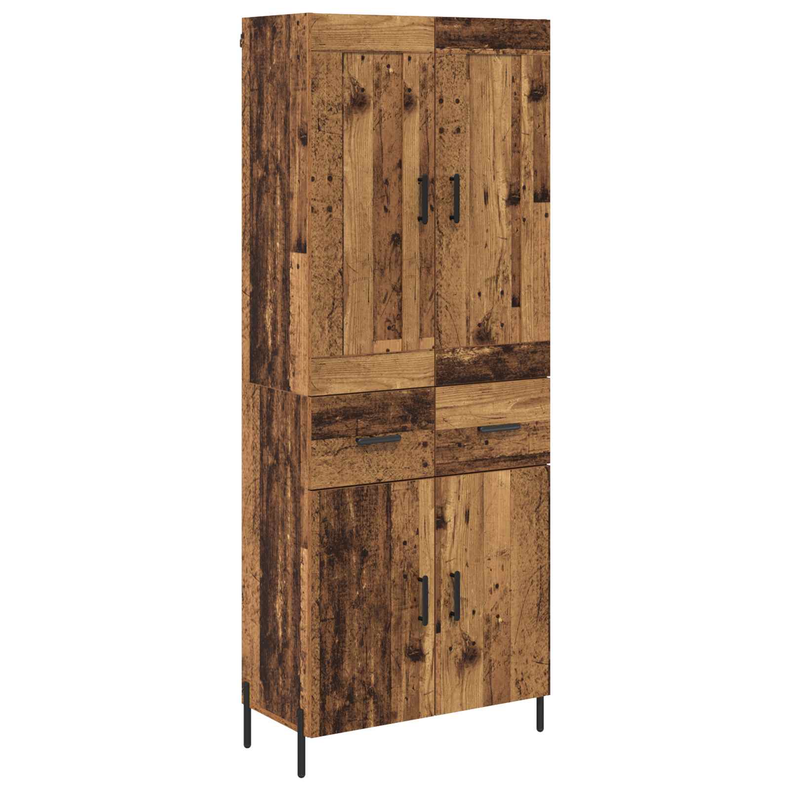 Haut Armoire 2 pc Bois Ancien 69,5 x 34 x 180 cm