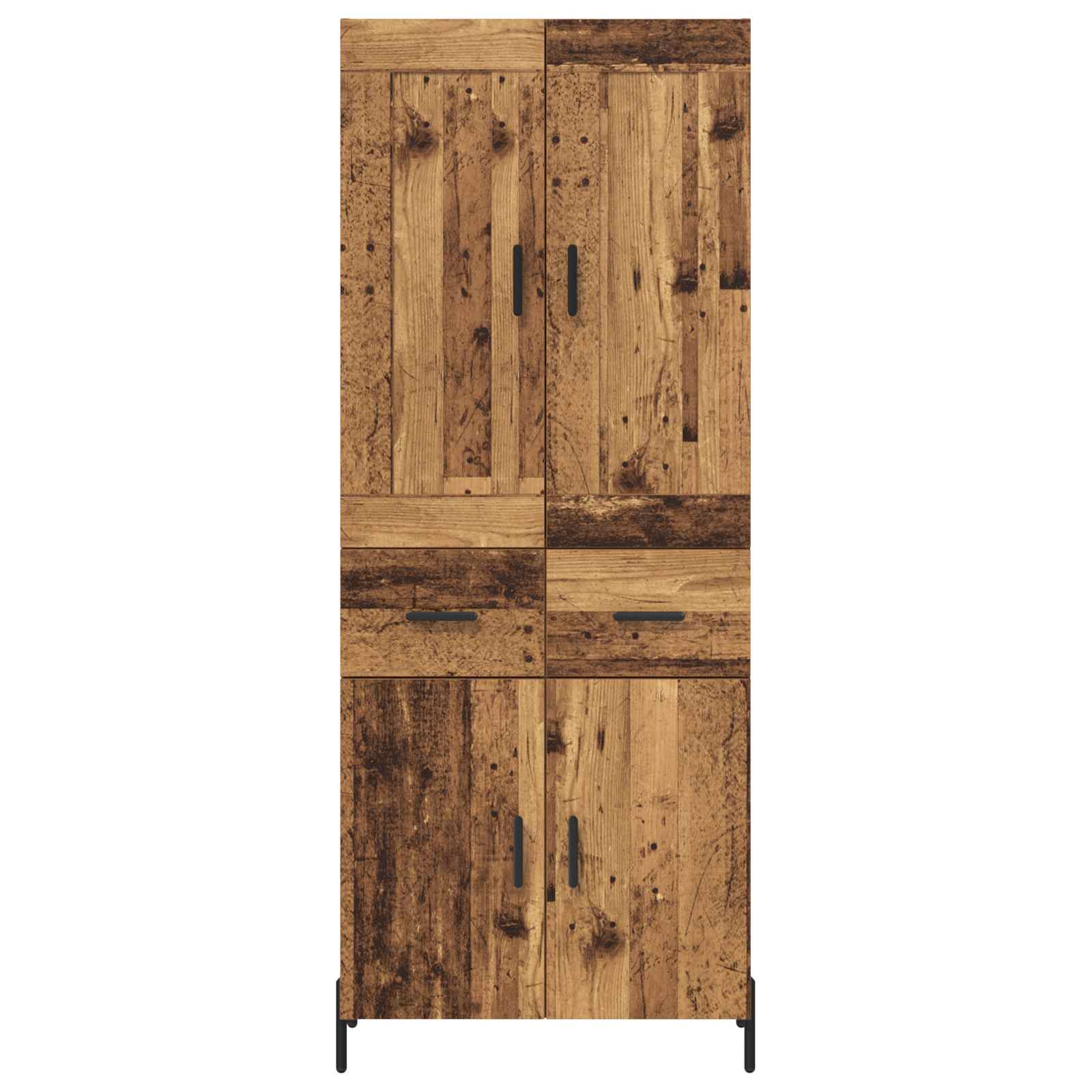 Haut Armoire 2 pc Bois Ancien 69,5 x 34 x 180 cm