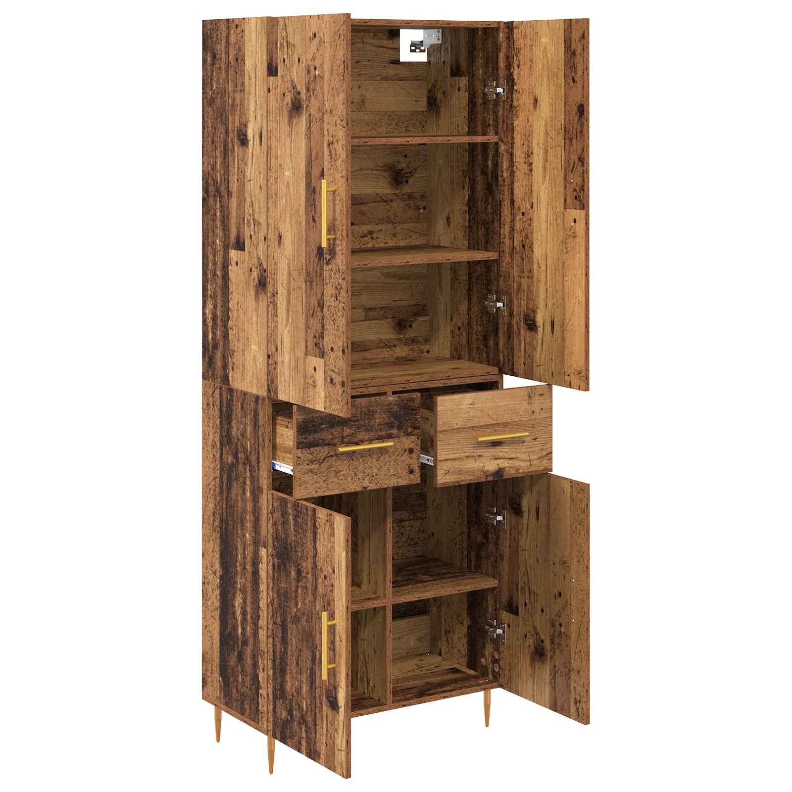Haut Armoire Bois Ancien 69,5 x 34 x 180 cm Bois d'ingénierie - XIOS