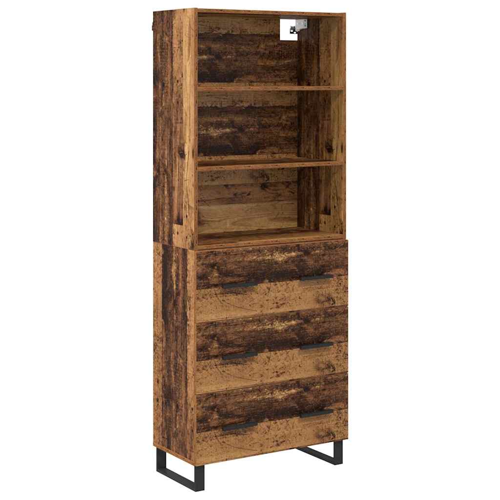 Haut Armoire avec tiroir Bois Ancien 69,5 x 34 x 180 cm - XIOS