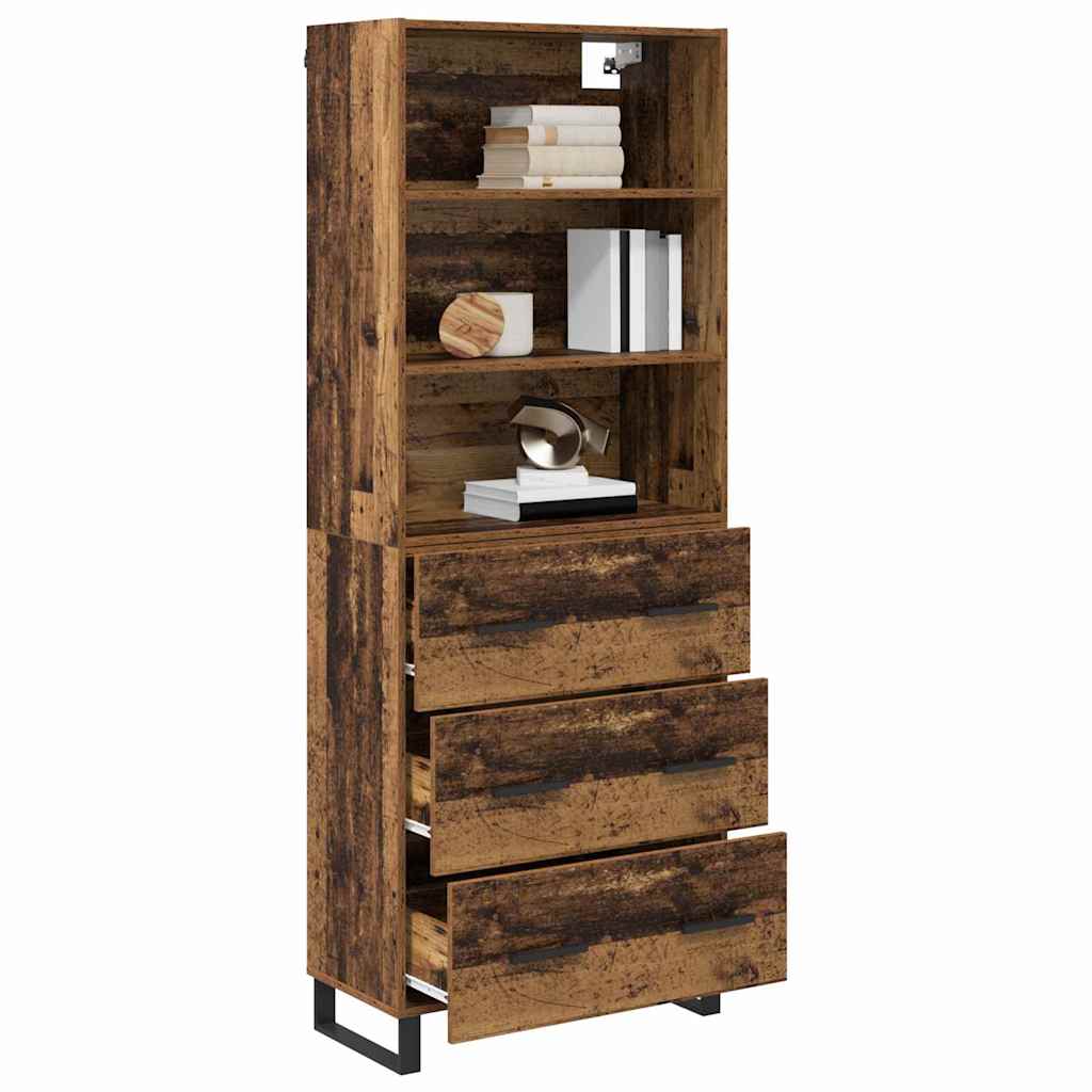 Haut Armoire avec tiroir 2 pcs Bois ancien Bois d'ingénierie - XIOS
