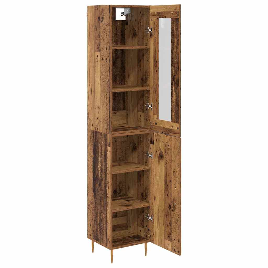 Haut Armoire 2 pcs Bois Ancien Verre - XIOS