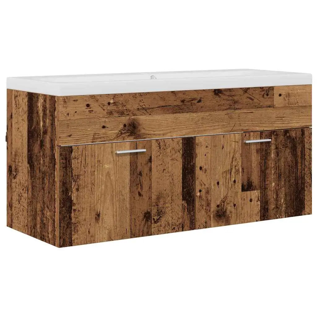 Armoire de salle de bain Bois ancien 100 x 38,5 x 46 cm - XIOS