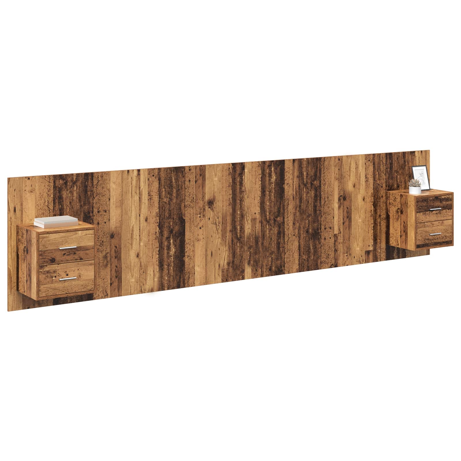 Tête de lit avec armoire 3 pcs Bois Ancien Bois d'ingénierie - XIOS