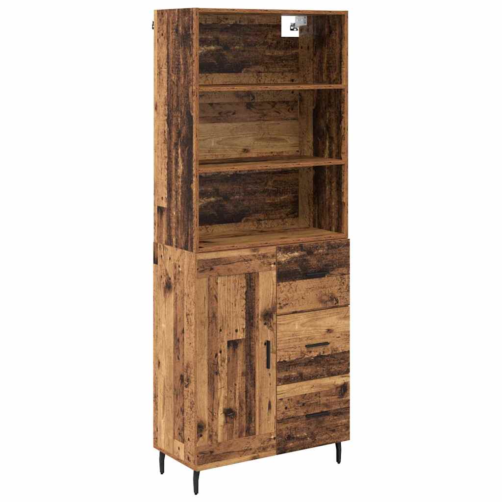 Haut Armoire 2 pc Bois Ancien 69,5 x 32,5 x 180 cm