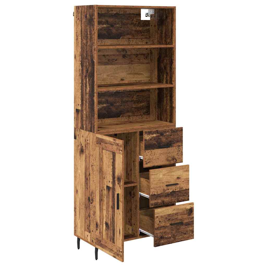 Haut Armoire 2 pc Bois Ancien 69,5 x 32,5 x 180 cm