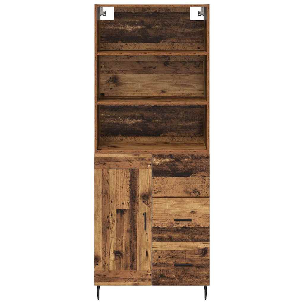 Haut Armoire 2 pc Bois Ancien 69,5 x 32,5 x 180 cm