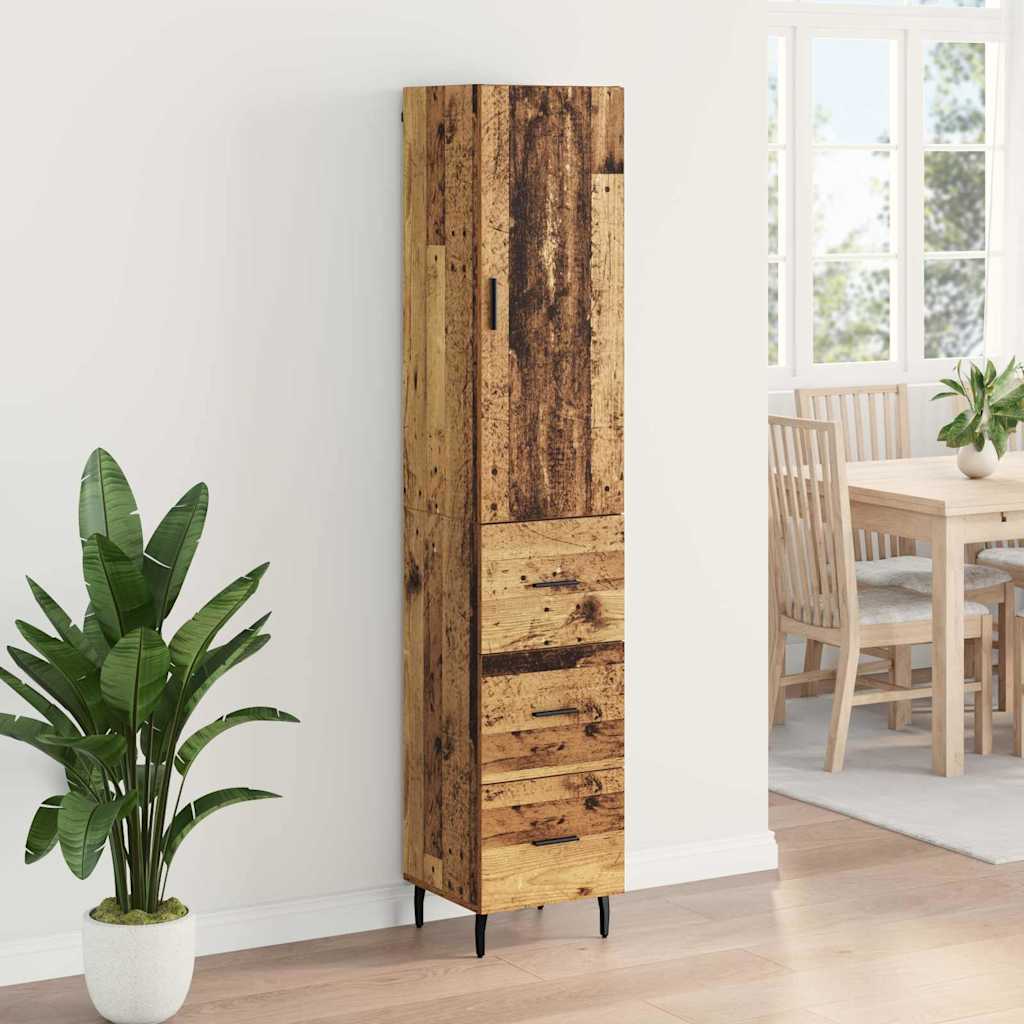 Haut Armoire Bois Ancien 34,5 x 34 x 180 cm Bois d'ingénierie - XIOS