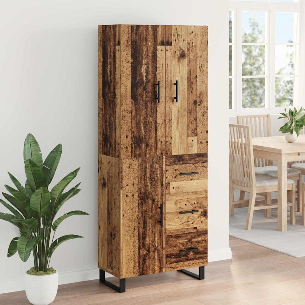 Haut Armoire 2 pc Bois Ancien 69,5 x 34 x 180 cm - XIOS