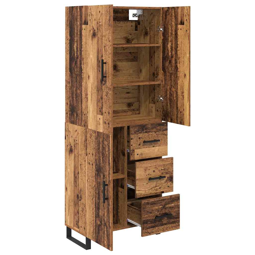 Haut Armoire 2 pc Bois Ancien 69,5 x 34 x 180 cm - XIOS
