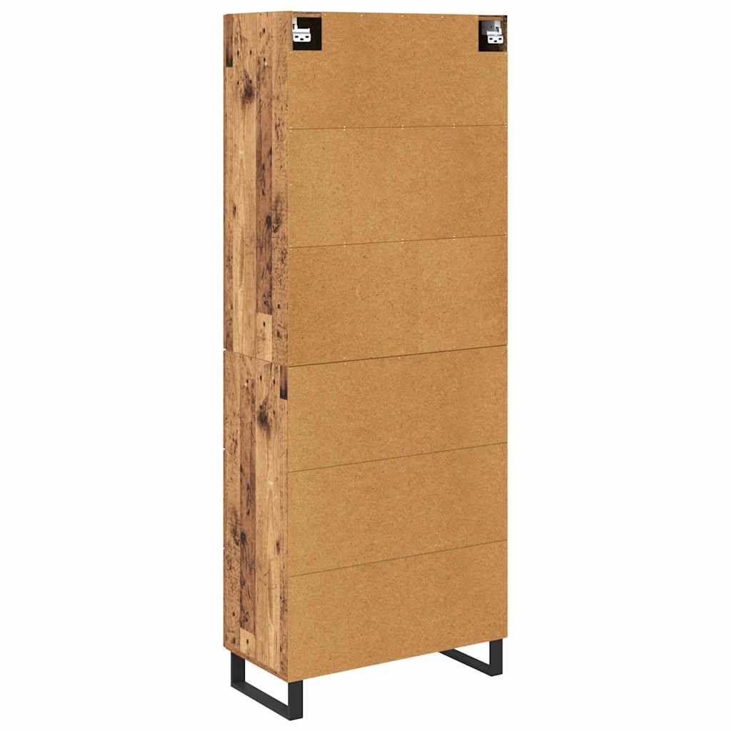 Haut Armoire 2 pc Bois Ancien 69,5 x 34 x 180 cm - XIOS