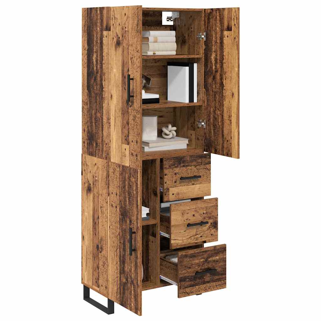 Haut Armoire 2 pc Bois Ancien 69,5 x 34 x 180 cm - XIOS