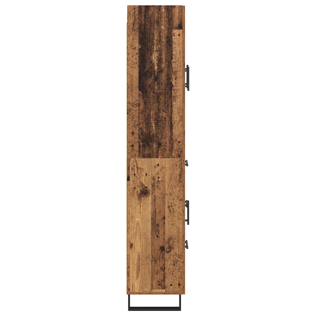 Haut Armoire 2 pc Bois Ancien 69,5 x 34 x 180 cm - XIOS