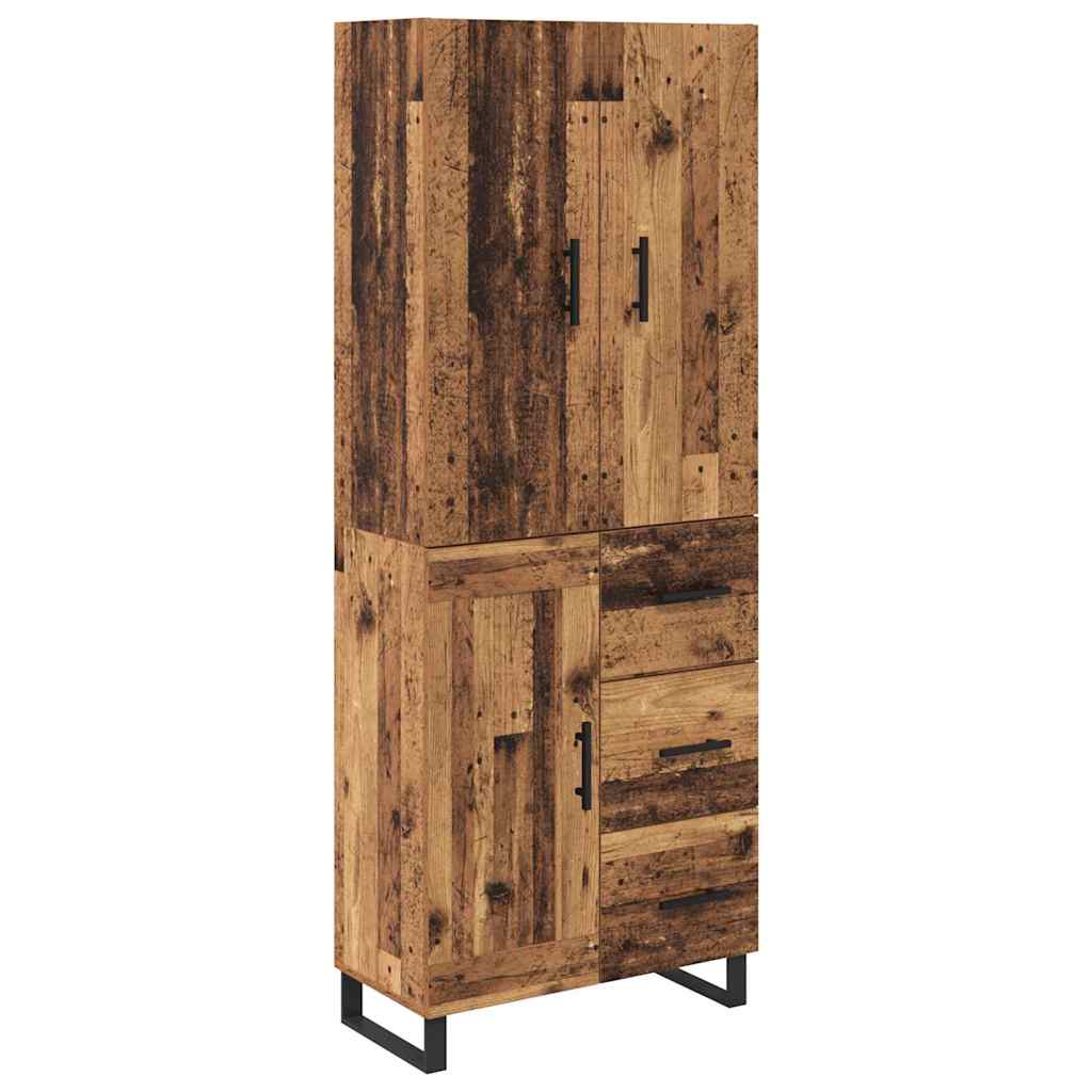 Haut Armoire 2 pc Bois Ancien 69,5 x 34 x 180 cm