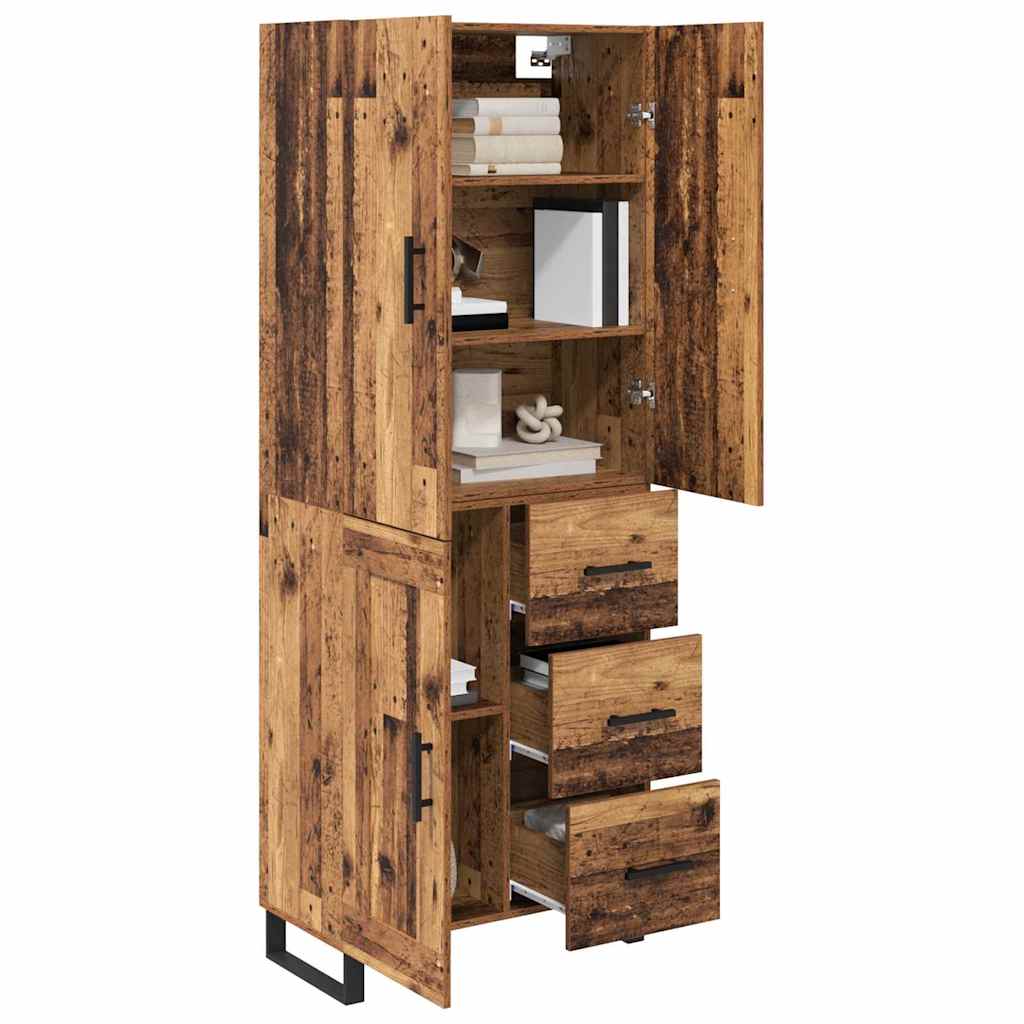 Haut Armoire 2 pc Bois Ancien 69,5 x 34 x 180 cm