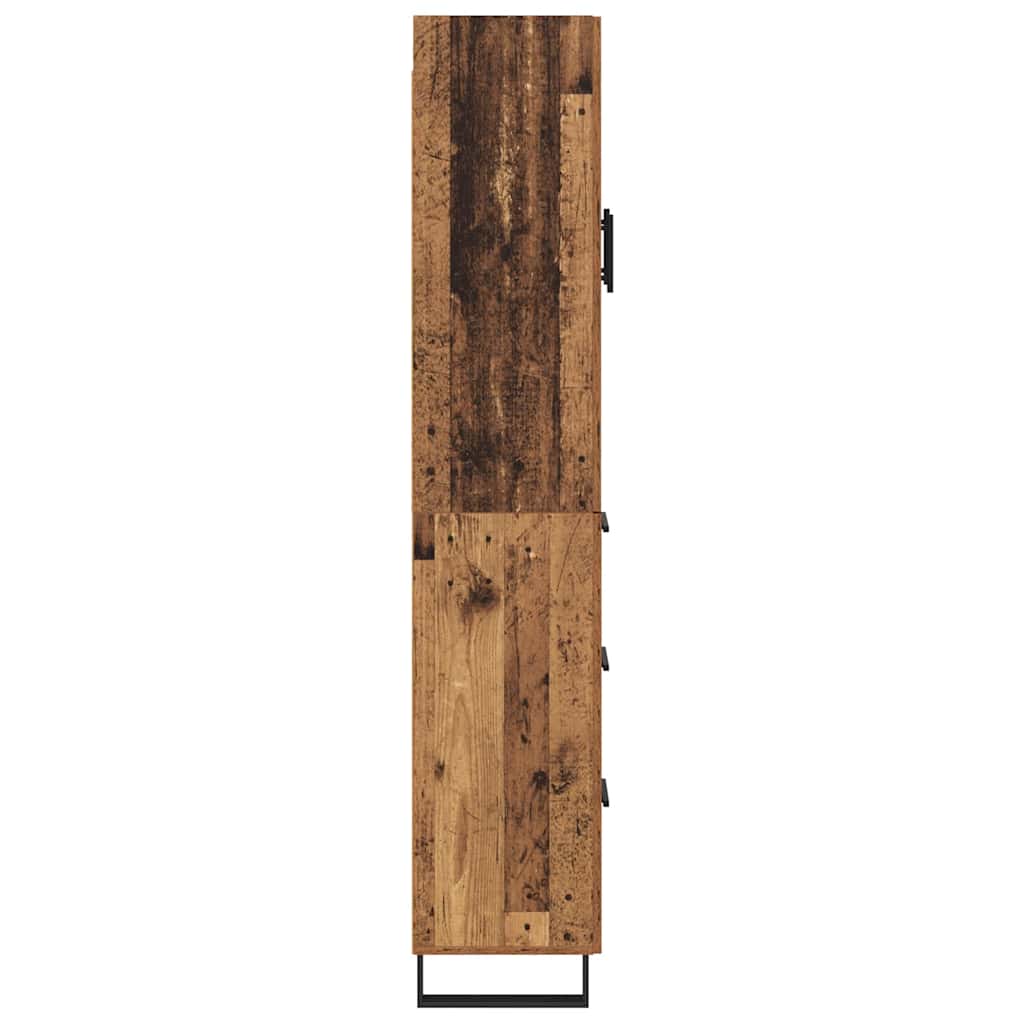 Haut Armoire 2 pc Bois Ancien 69,5 x 34 x 180 cm