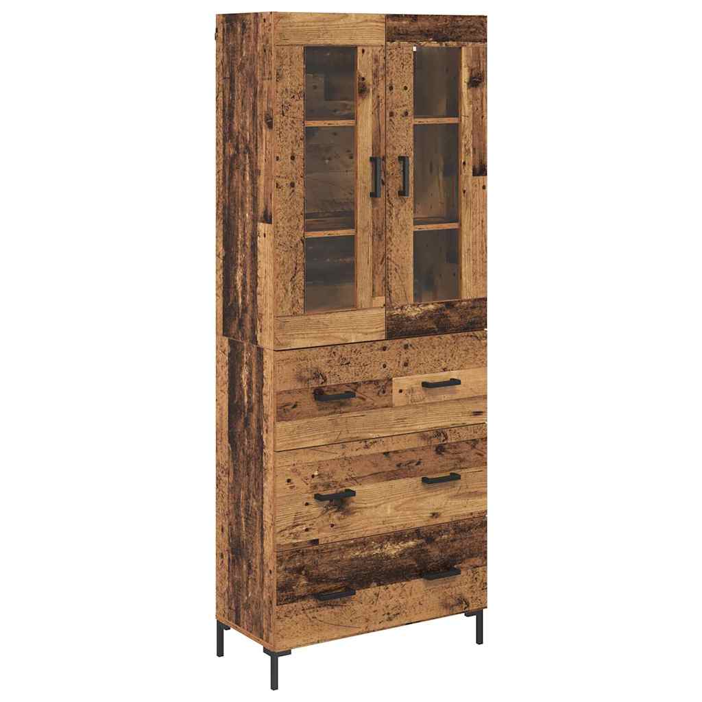 Haut Armoire avec tiroir 2 pcs Bois ancien Bois d'ingénierie - XIOS