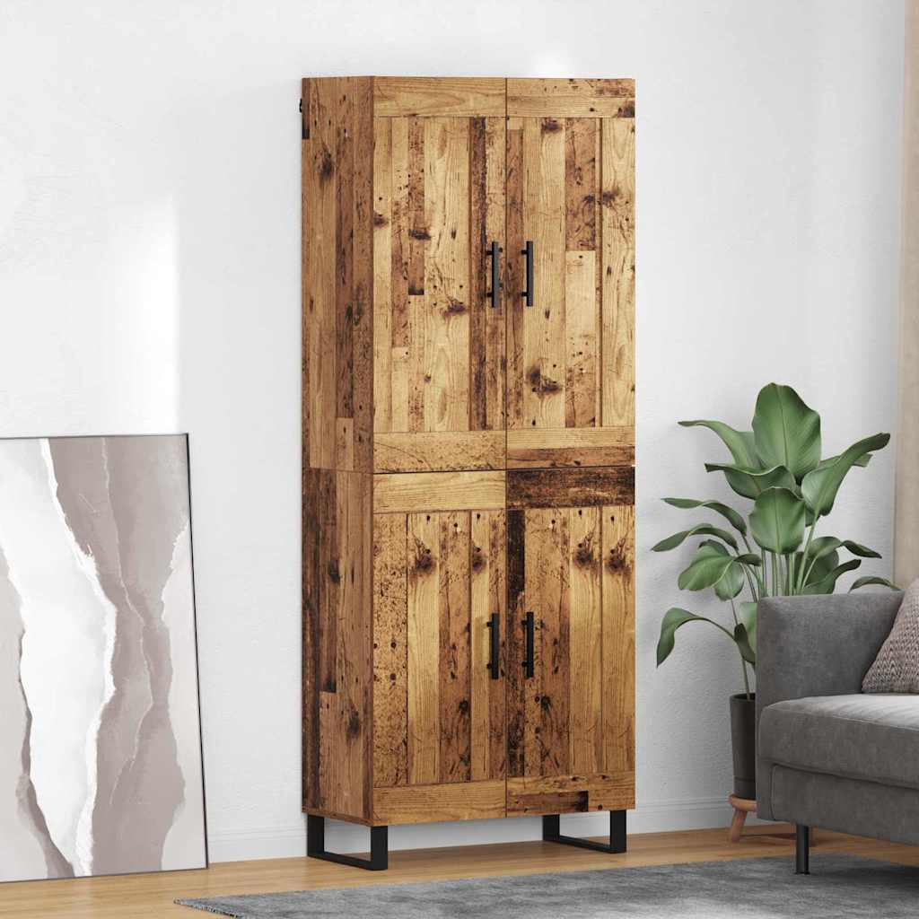 Haut Armoire 2 pc Bois ancien 69,5 x 34 x 180 cm