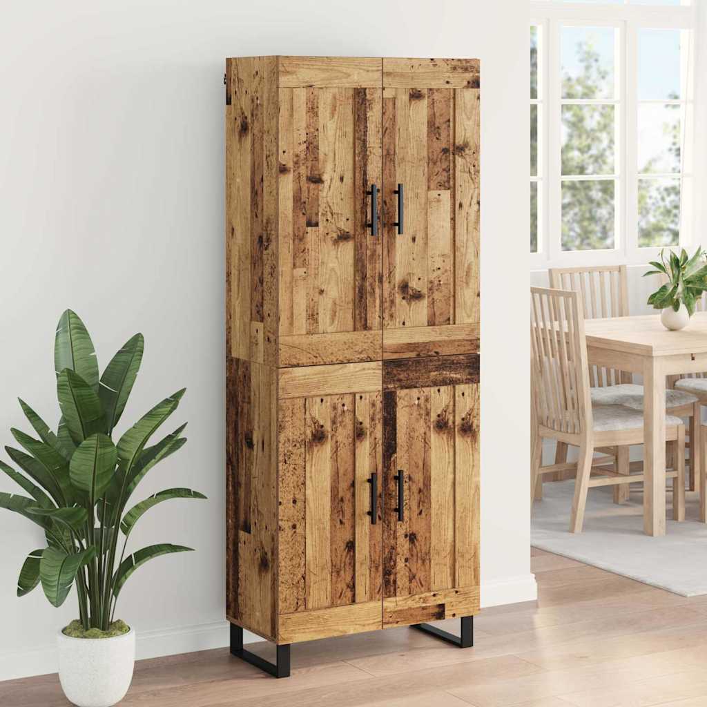 Haut Armoire 2 pc Bois ancien 69,5 x 34 x 180 cm