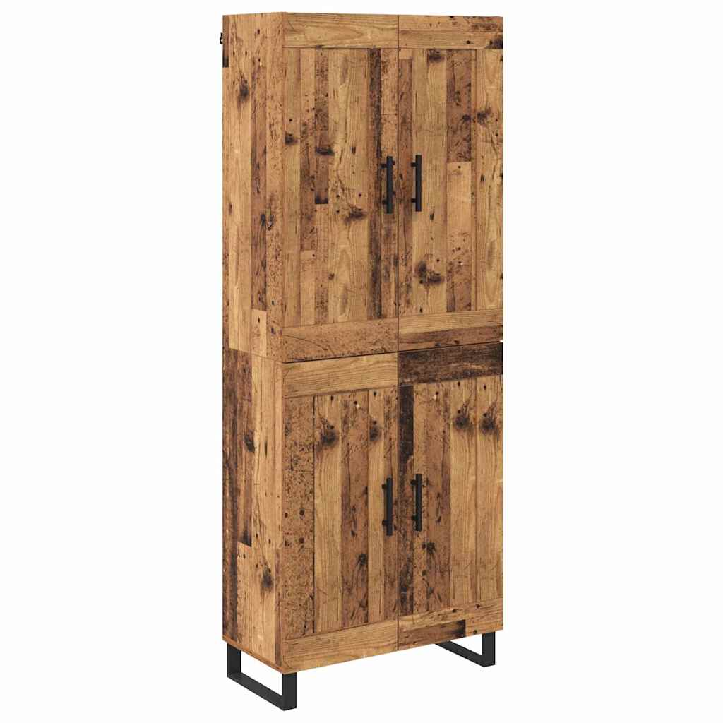 Haut Armoire 2 pc Bois ancien 69,5 x 34 x 180 cm