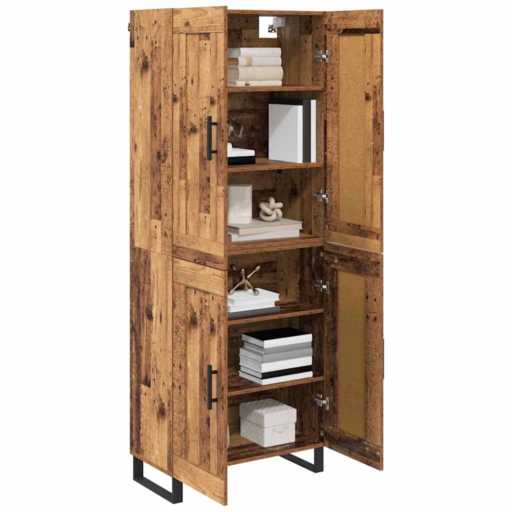 Haut Armoire 2 pc Bois ancien 69,5 x 34 x 180 cm