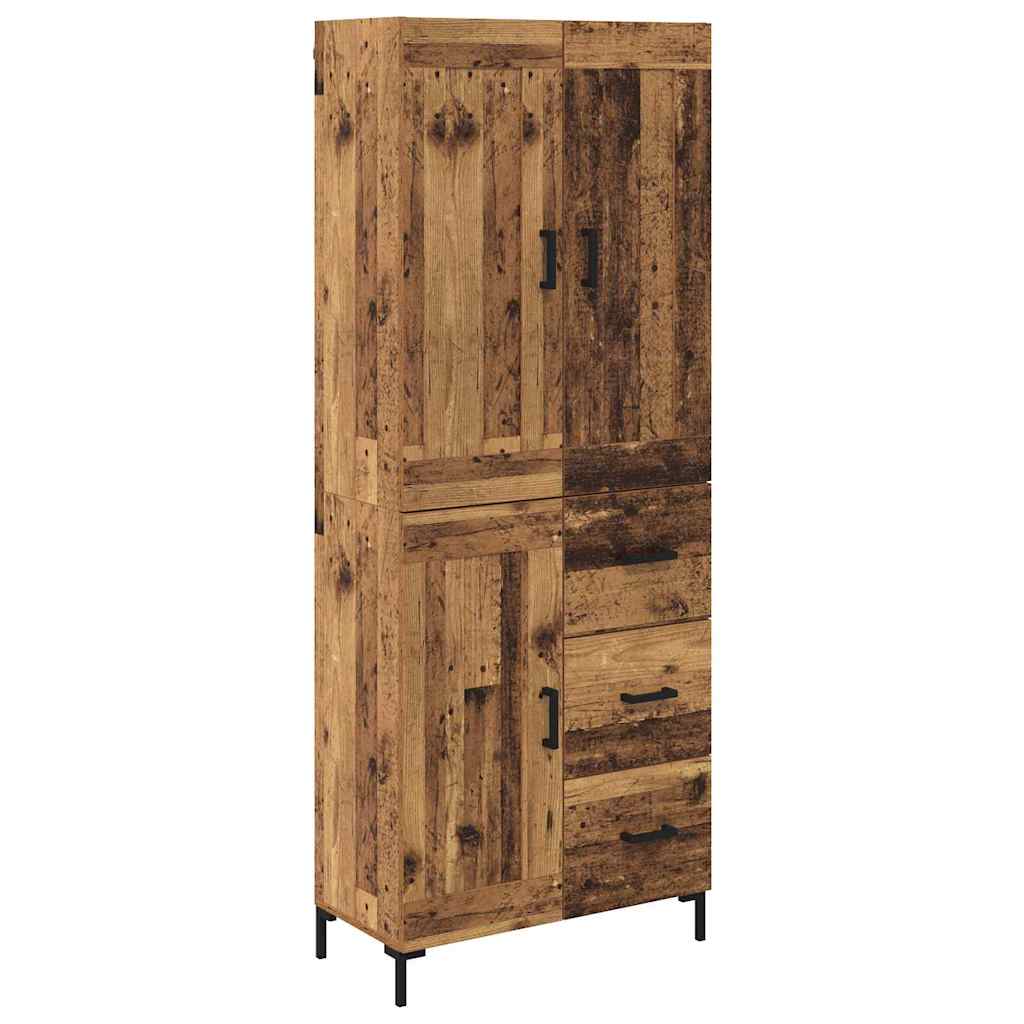 Haut Armoire 2 pc Bois Ancien 69,5 x 34 x 180 cm