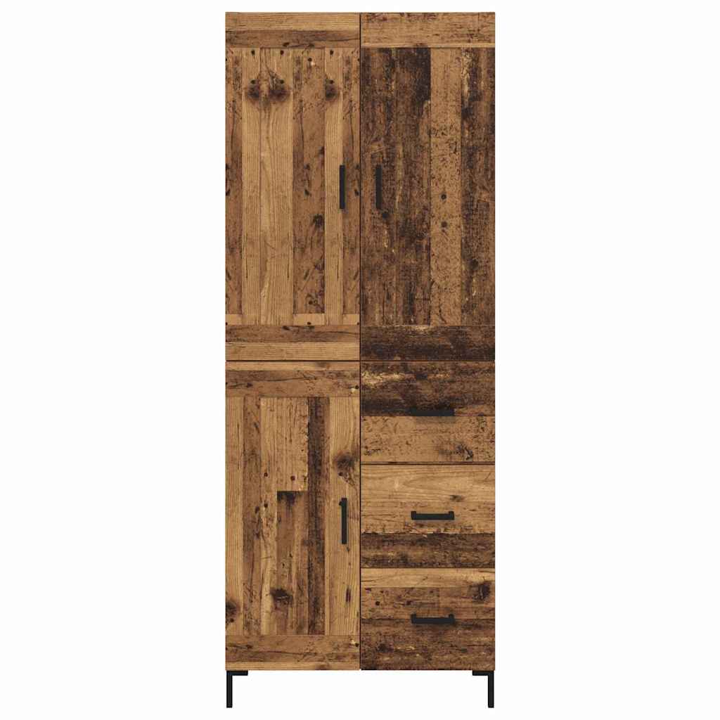 Haut Armoire 2 pc Bois Ancien 69,5 x 34 x 180 cm