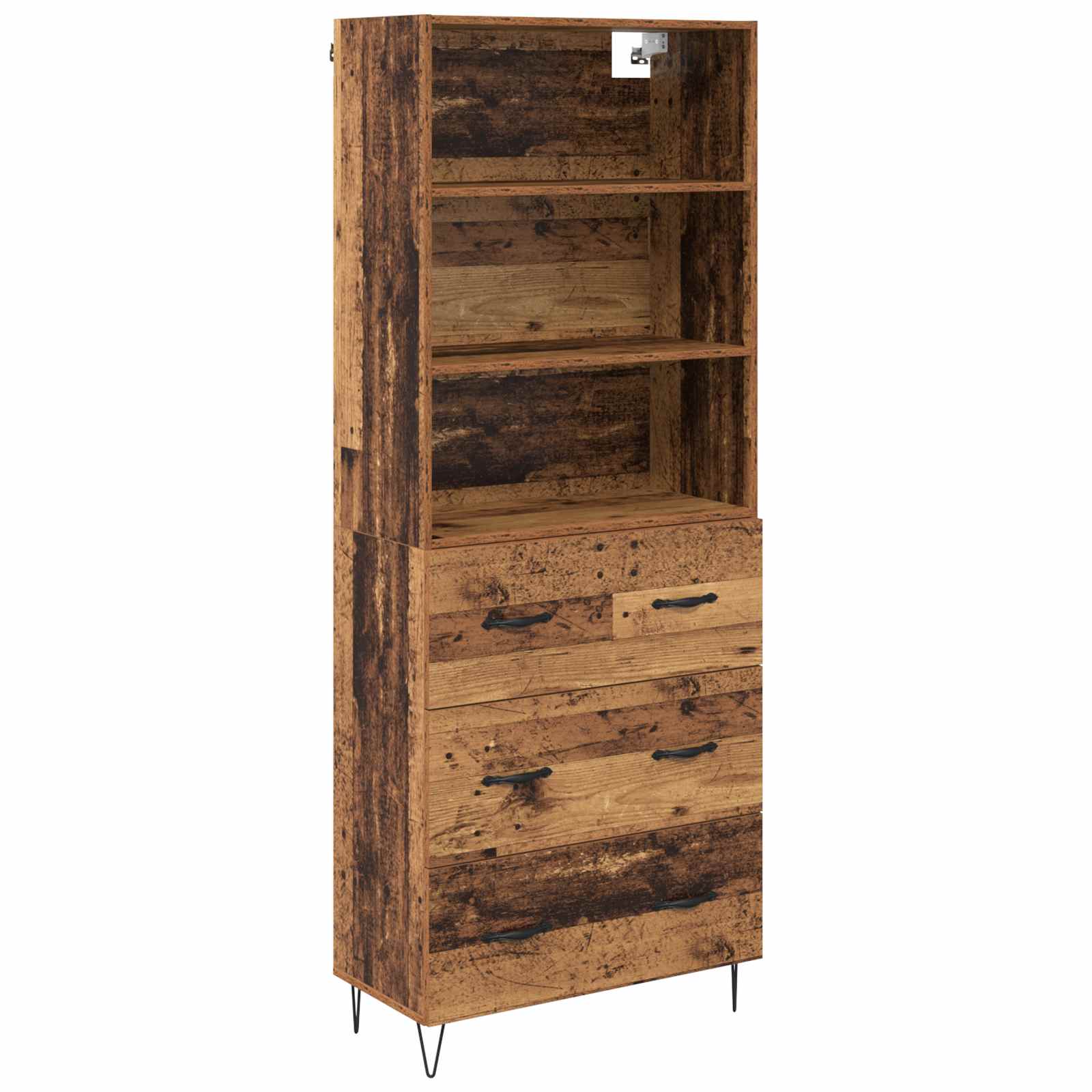 Haut Armoire 2 pc Bois ancien 69,5 x 34 x 180 cm