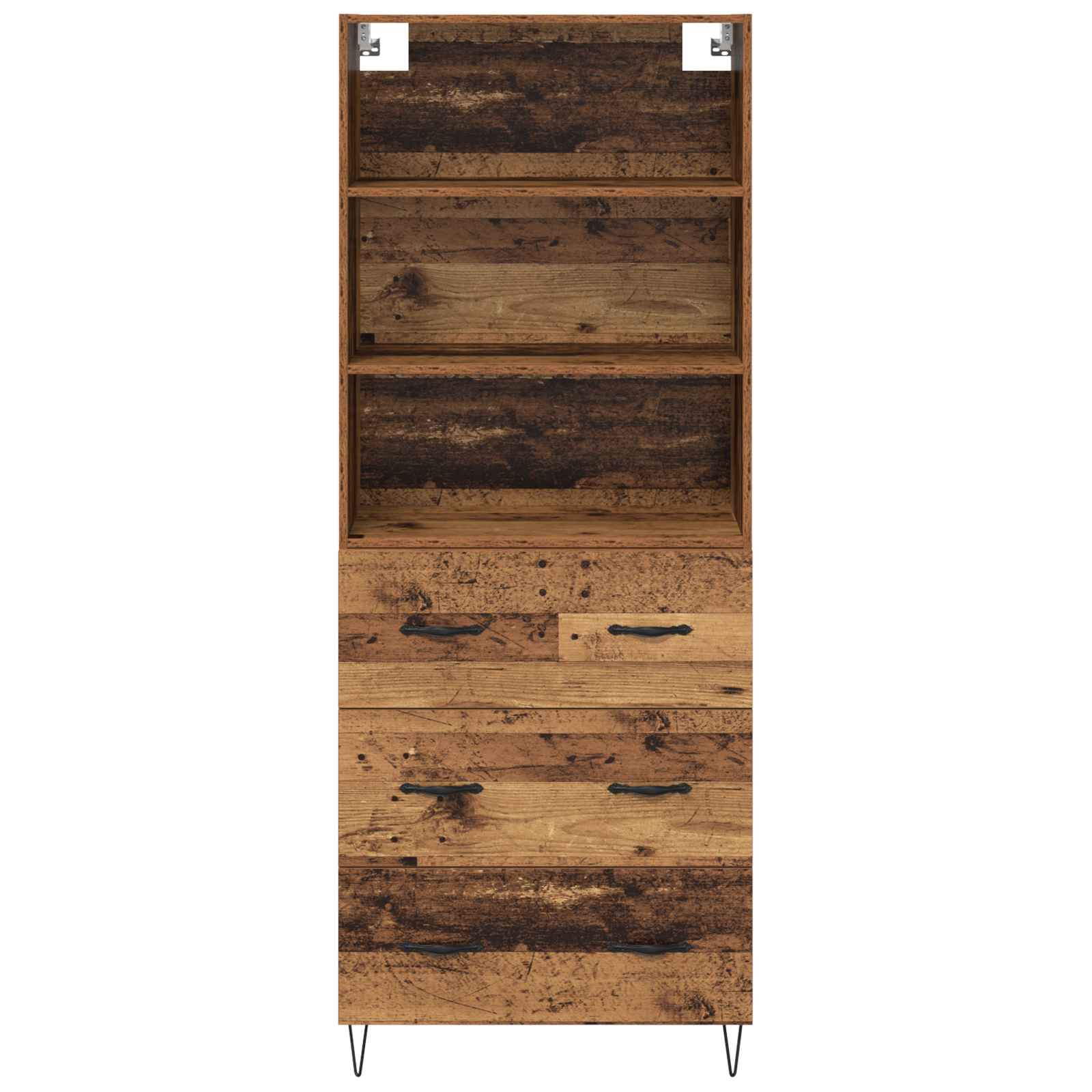 Haut Armoire 2 pc Bois ancien 69,5 x 34 x 180 cm