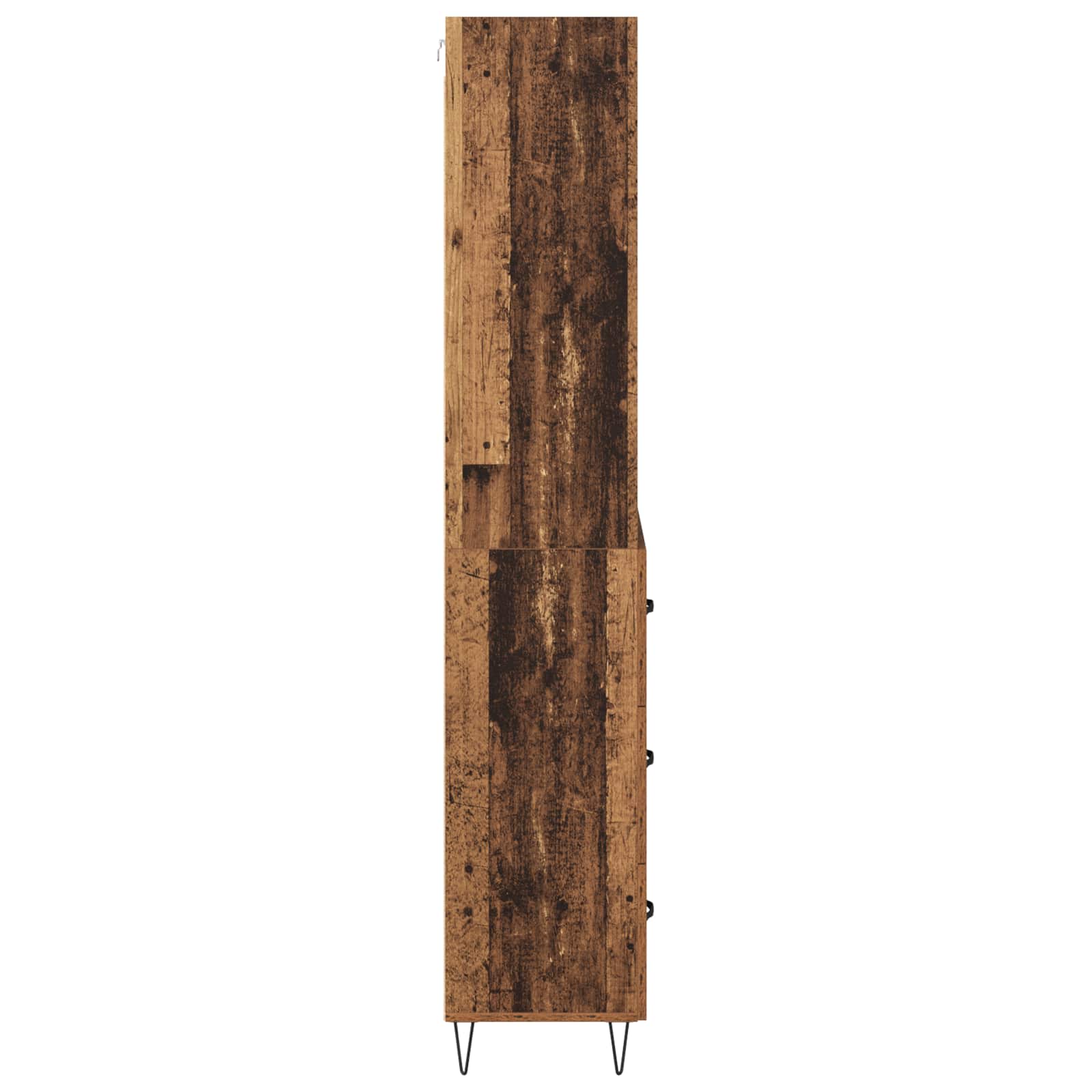 Haut Armoire 2 pc Bois ancien 69,5 x 34 x 180 cm