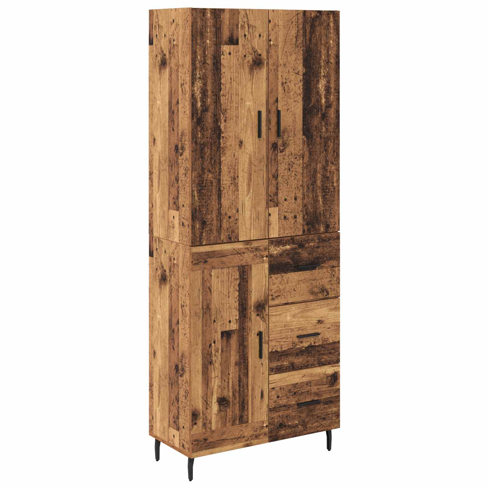 Haut Armoire 2 pc Bois Ancien 69,5 x 34 x 180 cm