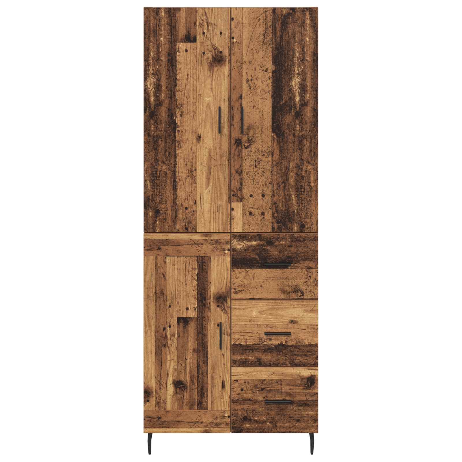Haut Armoire 2 pc Bois Ancien 69,5 x 34 x 180 cm