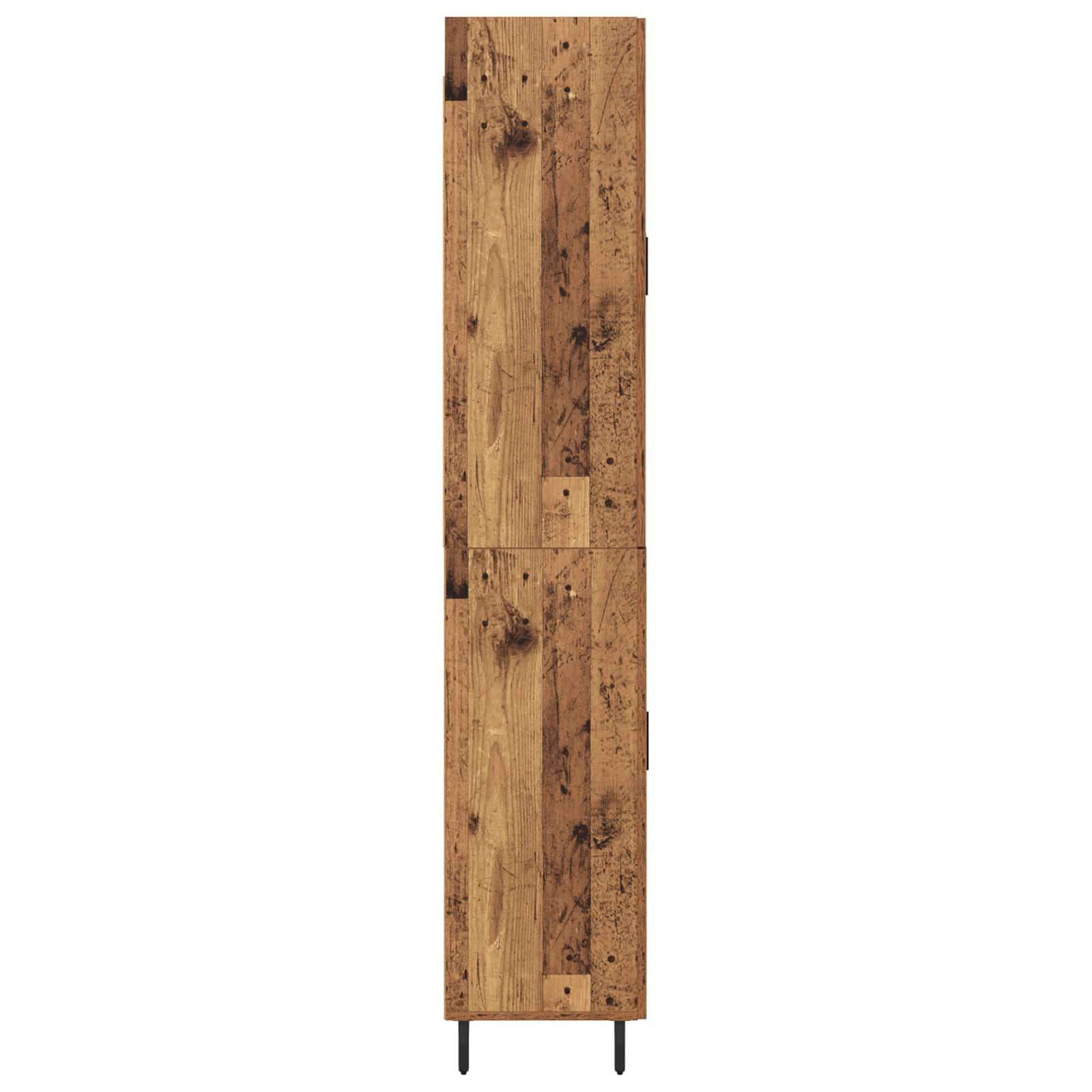 Haut Armoire 2 pc Bois Ancien 69,5 x 34 x 180 cm