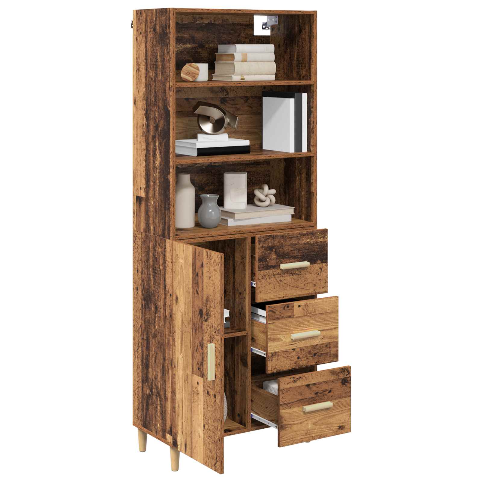 Haut Armoire Bois Ancien 69,5 x 32,5 x 180 cm Bois d'ingénierie - XIOS