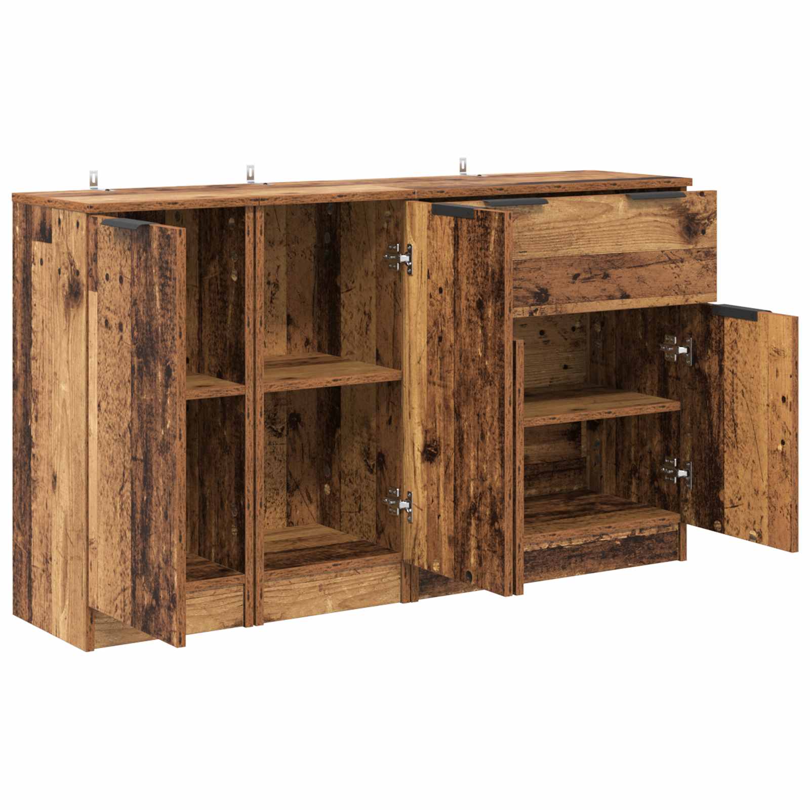Buffet 3 pc Bois Ancien 120 x 30 x 70 cm Bois d'ingénierie