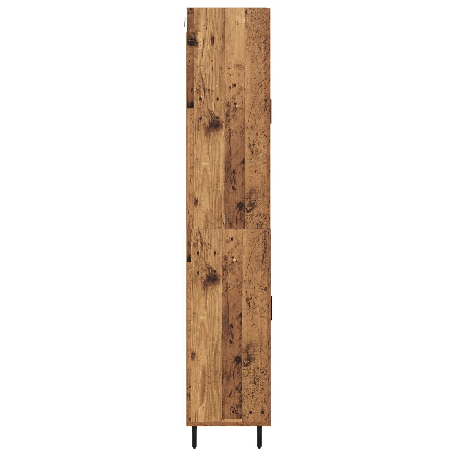 Haut Armoire 2 pc Bois ancien 69,5 x 34 x 180 cm - XIOS