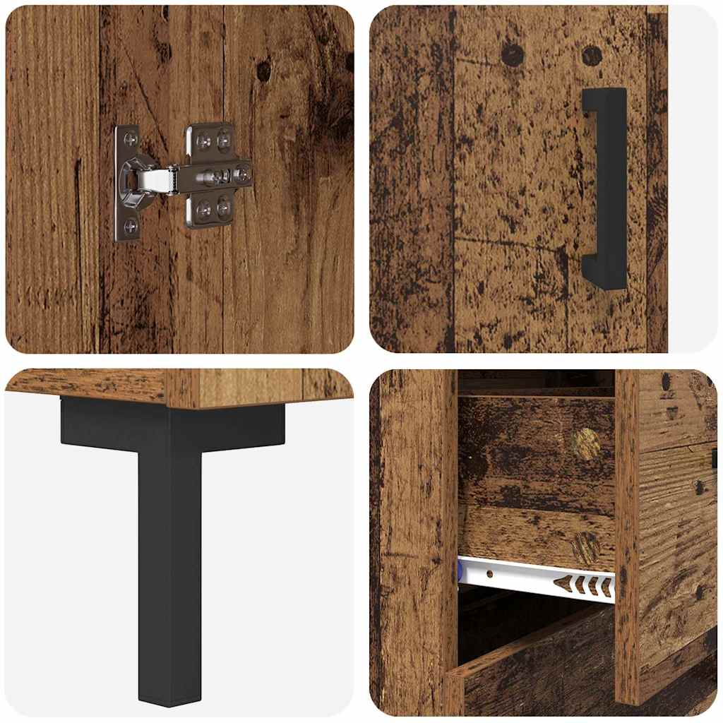 Haut Armoire Bois Ancien 69,5 x 34 x 180 cm Bois d'ingénierie - XIOS