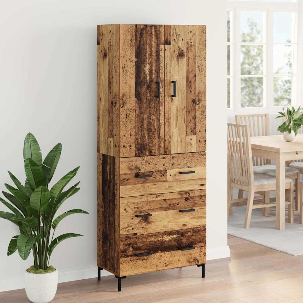 Haut Armoire Bois Ancien 69,5 x 34 x 180 cm Bois d'ingénierie - XIOS