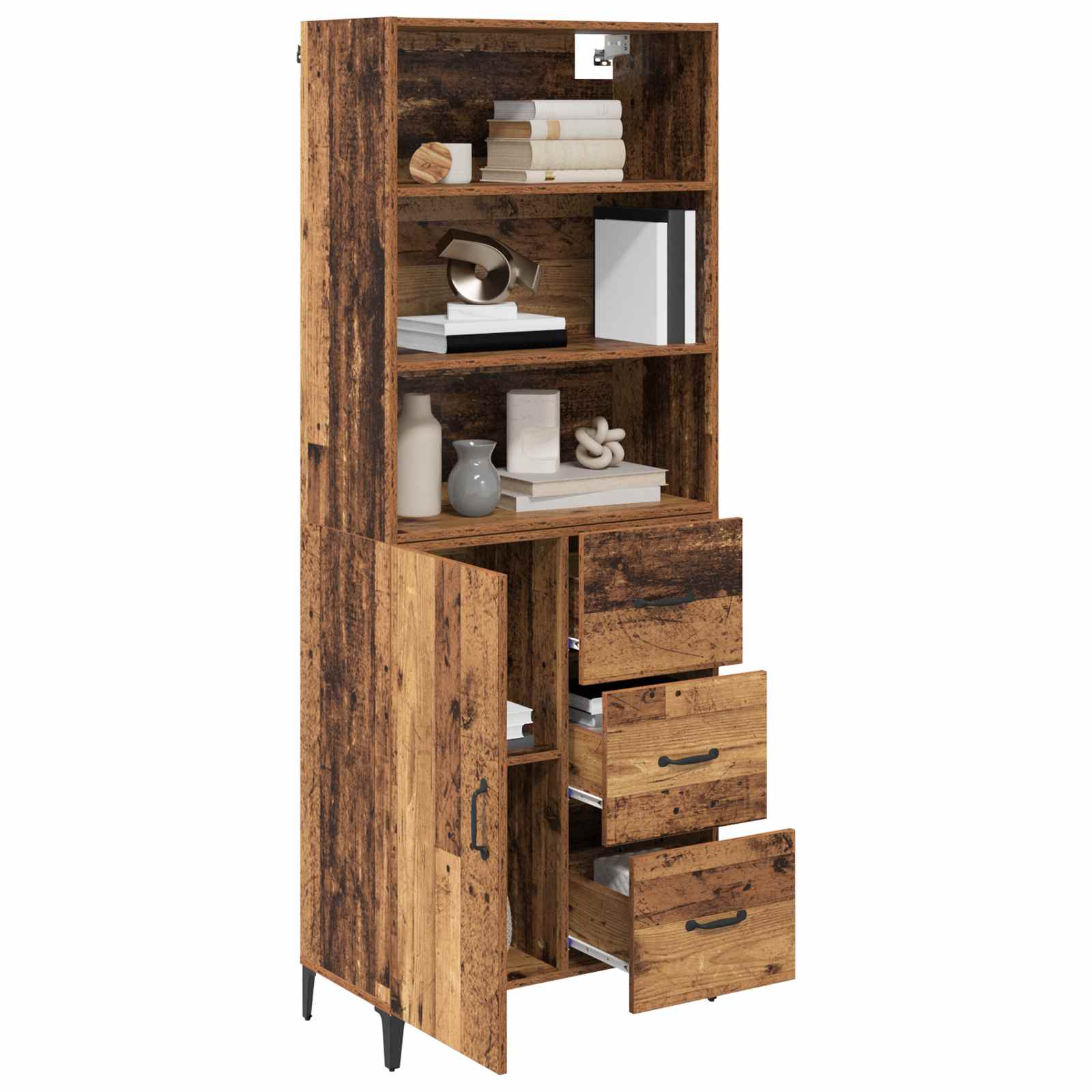 Haut Armoire Bois Ancien 69,5 x 34 x 180 cm Bois d'ingénierie - XIOS