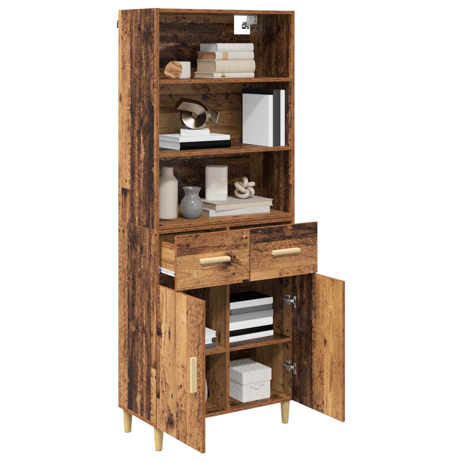 Haut Armoire Bois Ancien 69,5 x 32,5 x 180 cm Bois d'ingénierie - XIOS