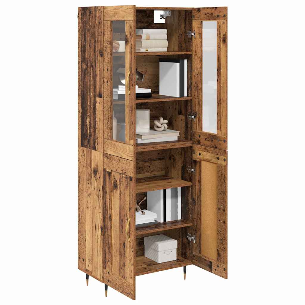 Haut Armoire 2 pcs Bois ancien Bois d'ingénierie - XIOS