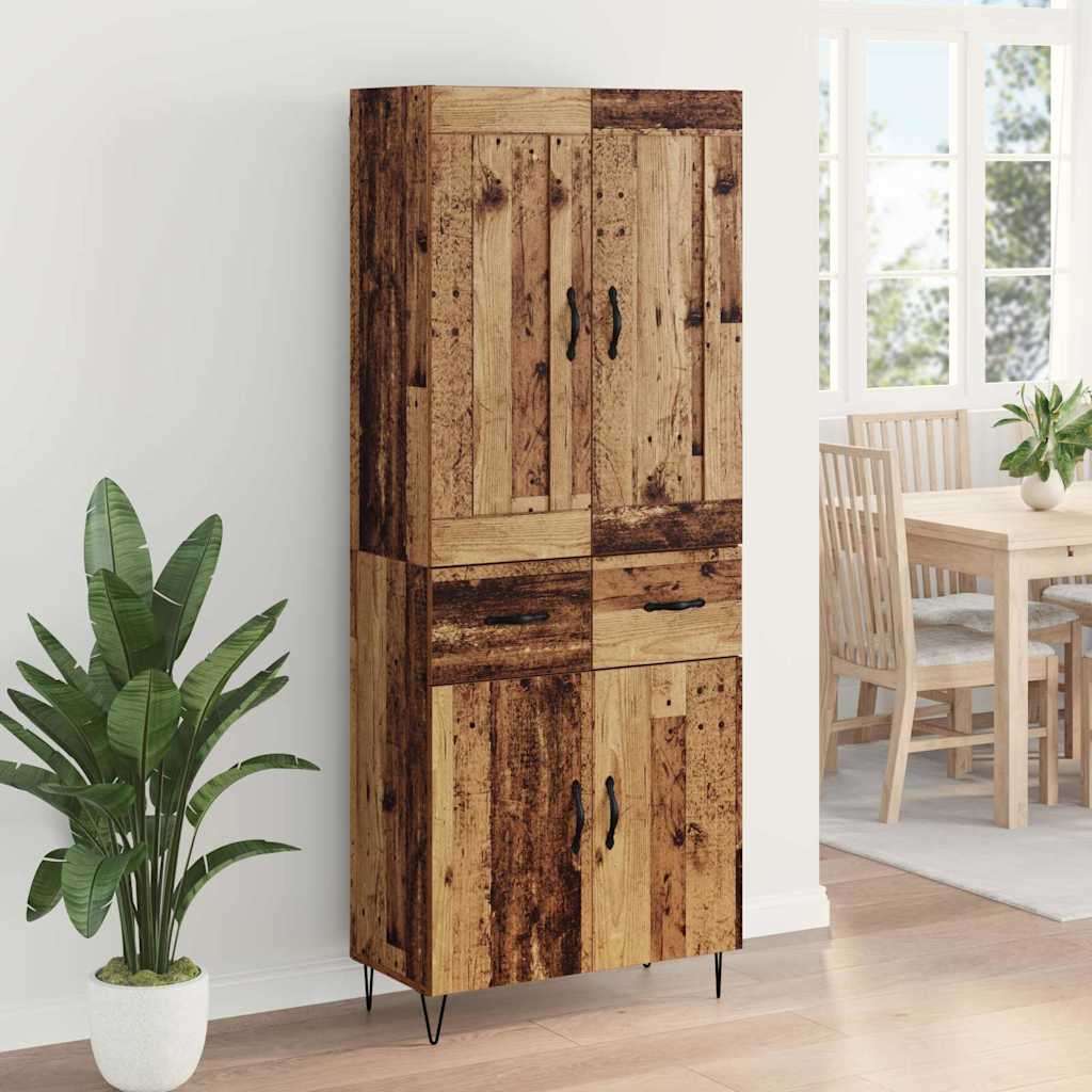 Haut Armoire Bois Ancien 69,5 x 34 x 180 cm Bois d'ingénierie - XIOS