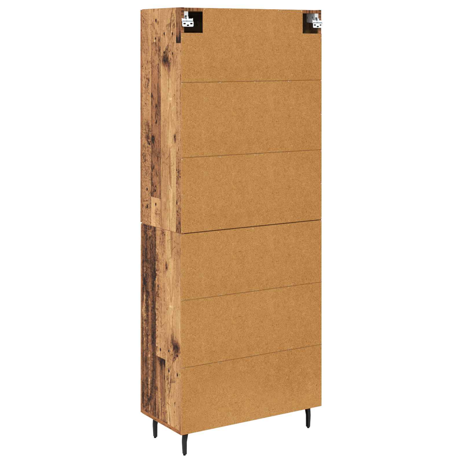Haut Armoire 2 pcs Bois Ancien Bois d'ingénierie - XIOS
