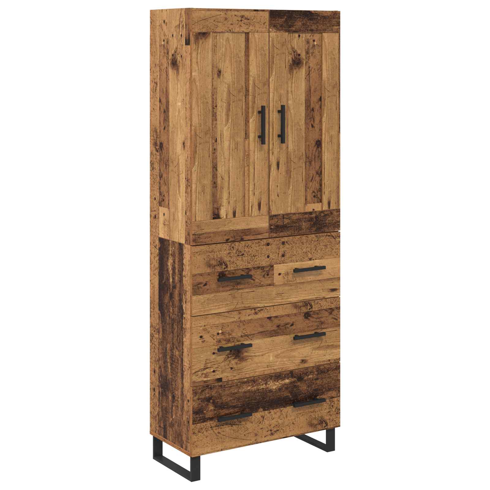 Haut Armoire 2 pc Bois ancien 69,5 x 34 x 180 cm
