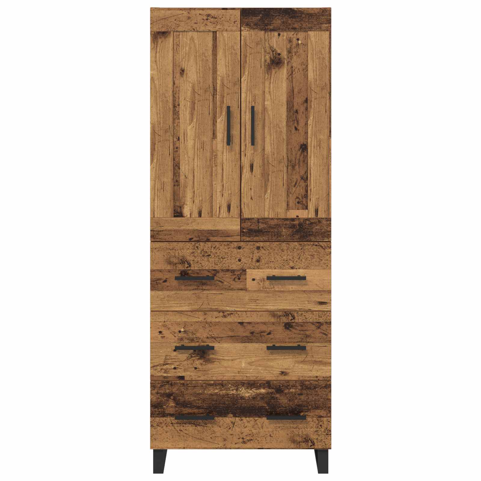 Haut Armoire 2 pc Bois ancien 69,5 x 34 x 180 cm
