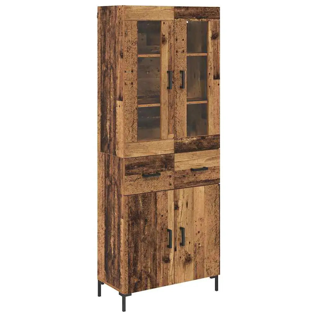 Haut Armoire 2 pc Bois ancien 69,5 x 34 x 180 cm - XIOS