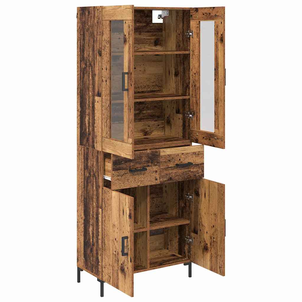 Haut Armoire avec tiroir 2 pcs Bois ancien Bois d'ingénierie - XIOS