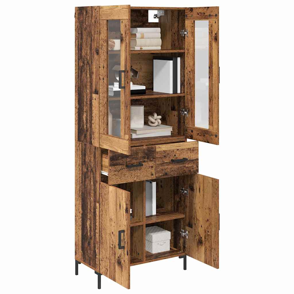 Haut Armoire avec tiroir 2 pcs Bois ancien Bois d'ingénierie - XIOS