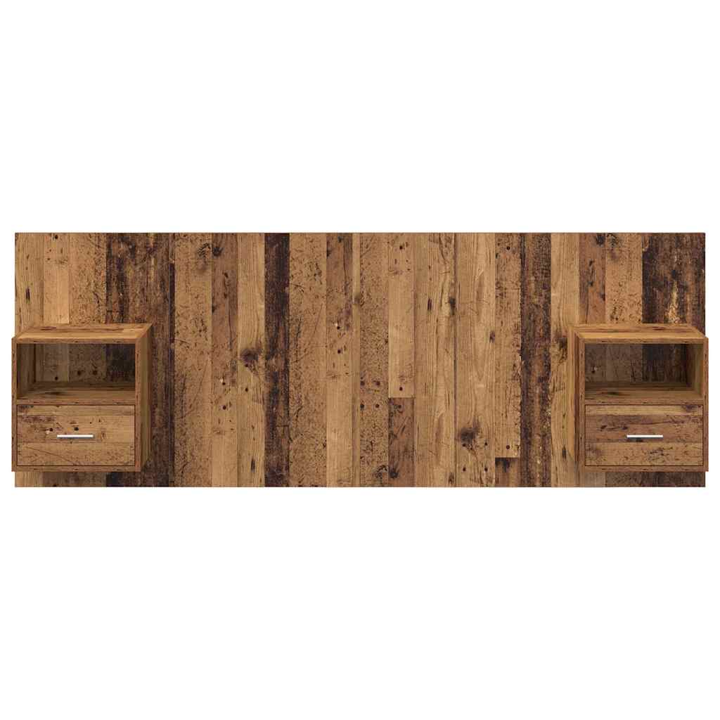 Tête de lit avec armoire 3 pcs Bois Ancien Bois d'ingénierie - XIOS