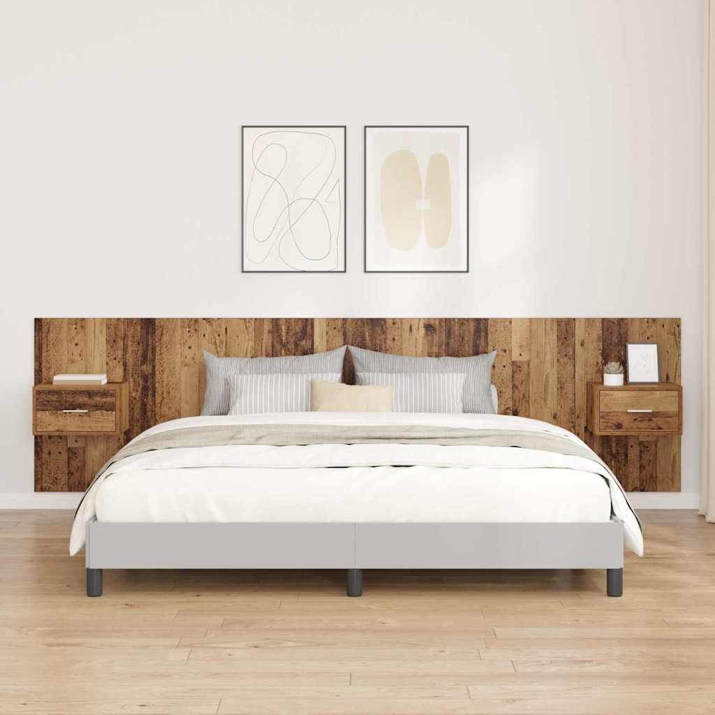 Tête de lit avec armoire 3 pcs Bois Ancien Bois d'ingénierie - XIOS
